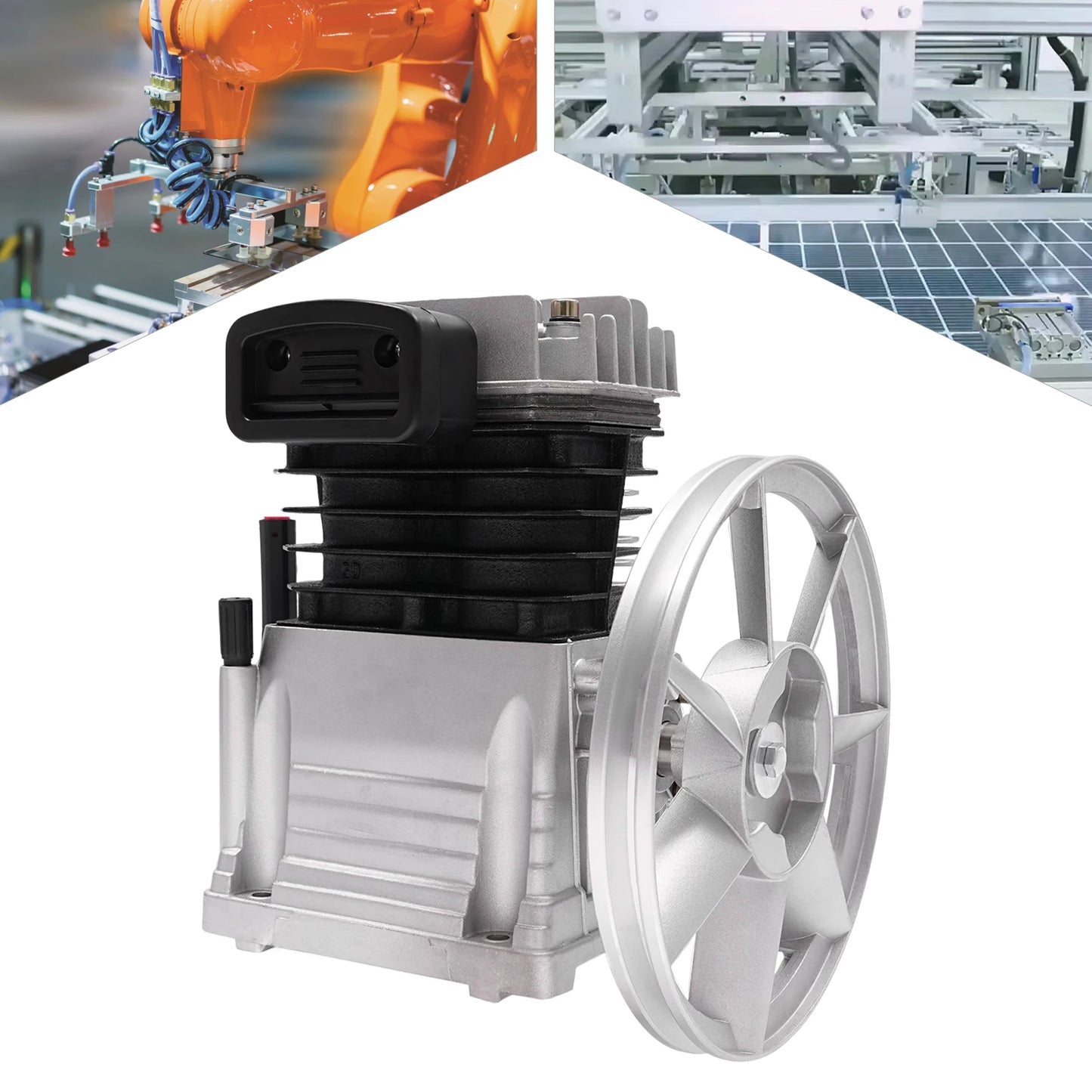 Air Compressor Head 3hp Compressor Pump Head 2 Cylinders Piston Compressor Gas Conveying Refrigeration