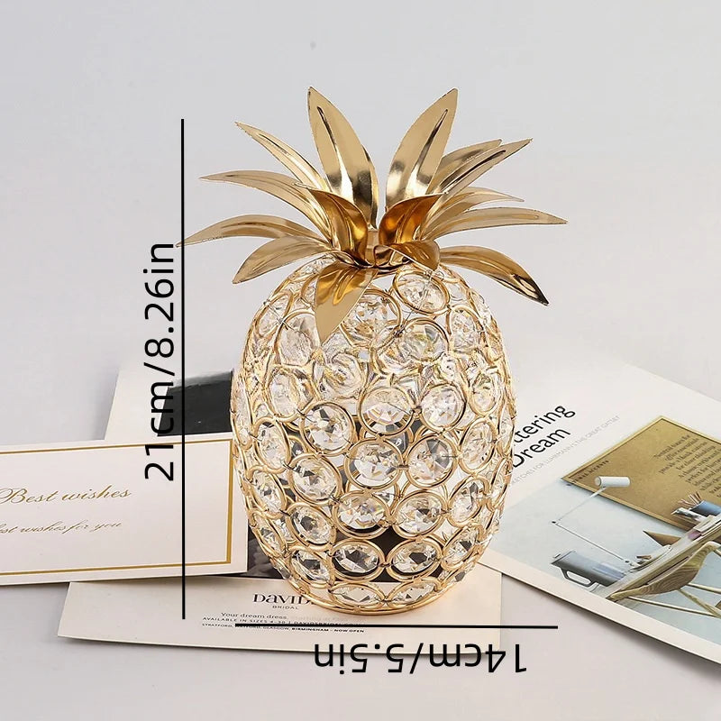 New Creative Crystal Crafts Apple Pear Pineapple Style Home Decoration Pieces