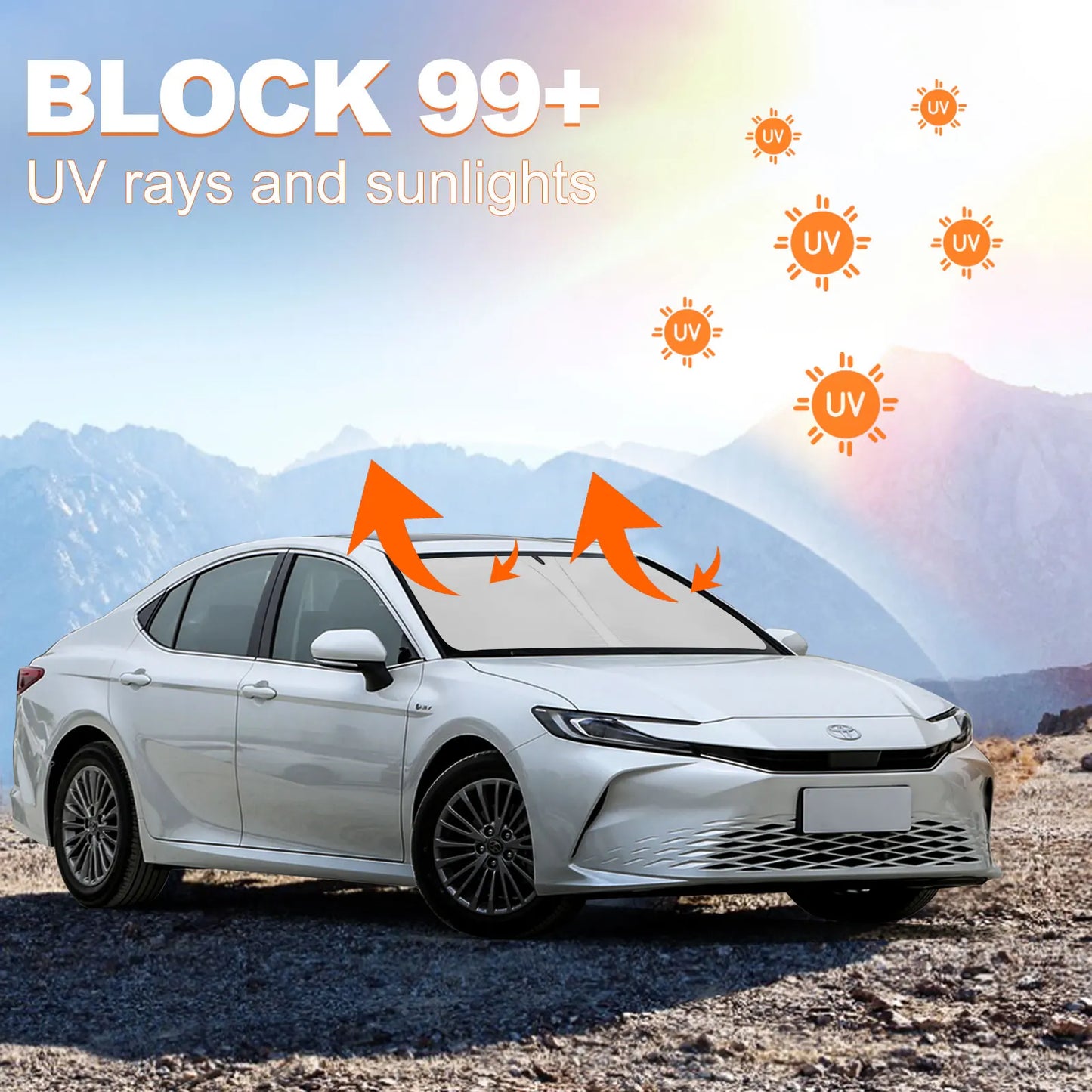 Car Windshield Sunshade Cover for Toyota Camry 2019 2020 2021 2022 2023 Auto Front Window Sun Visor UV Protection Accessories