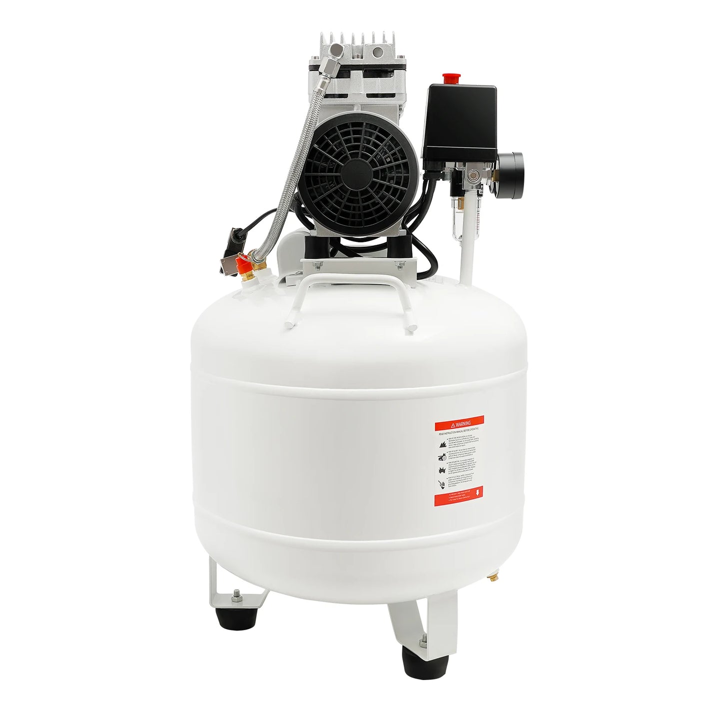 1HP Oil-Free Air Compressor - 65dB Quiet 115PSI for Home/Dental/Beauty (110V 40L Tank)