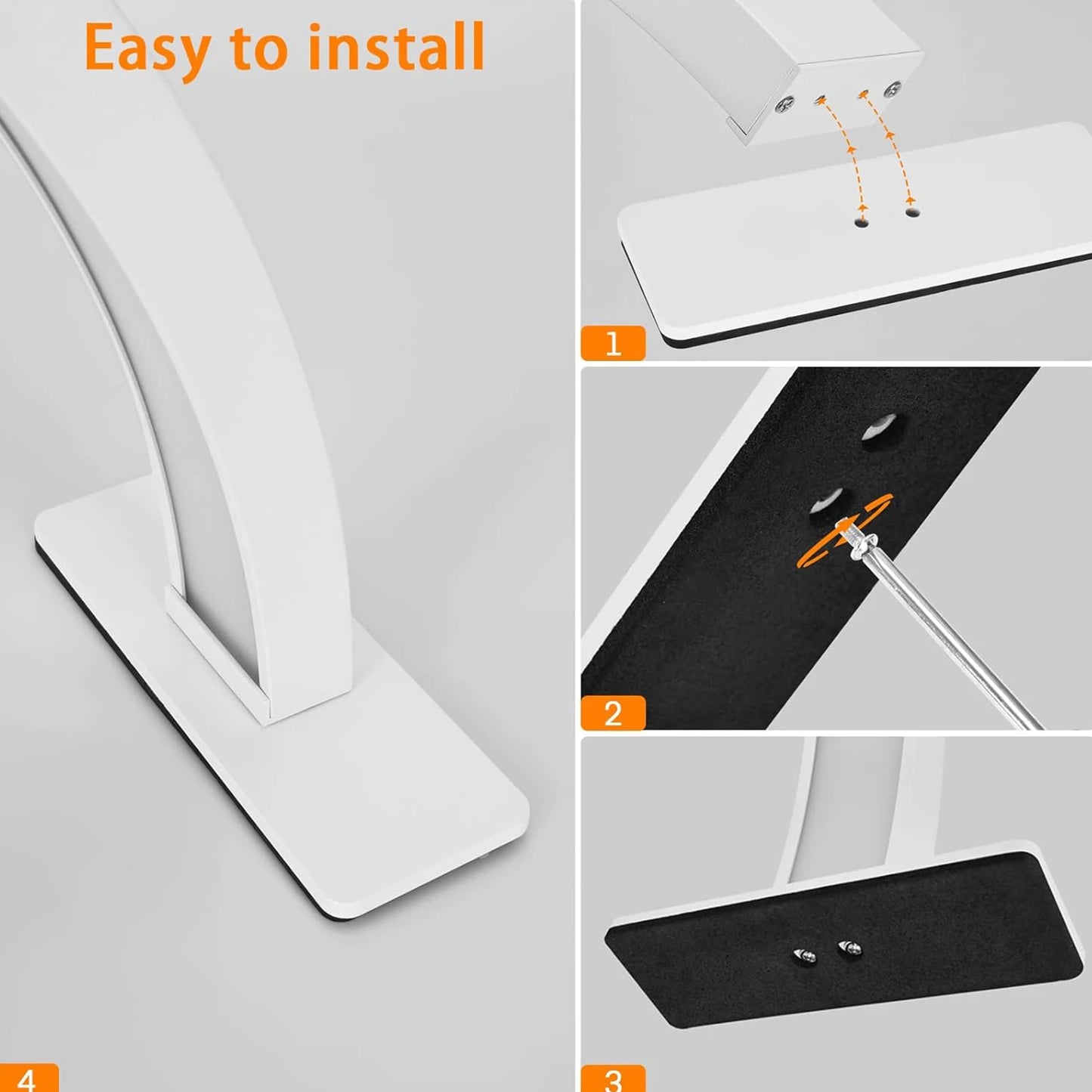 22-inch desk lamp, half-moon LED nail light, nail technology light, three colors of light, adjustable brightness