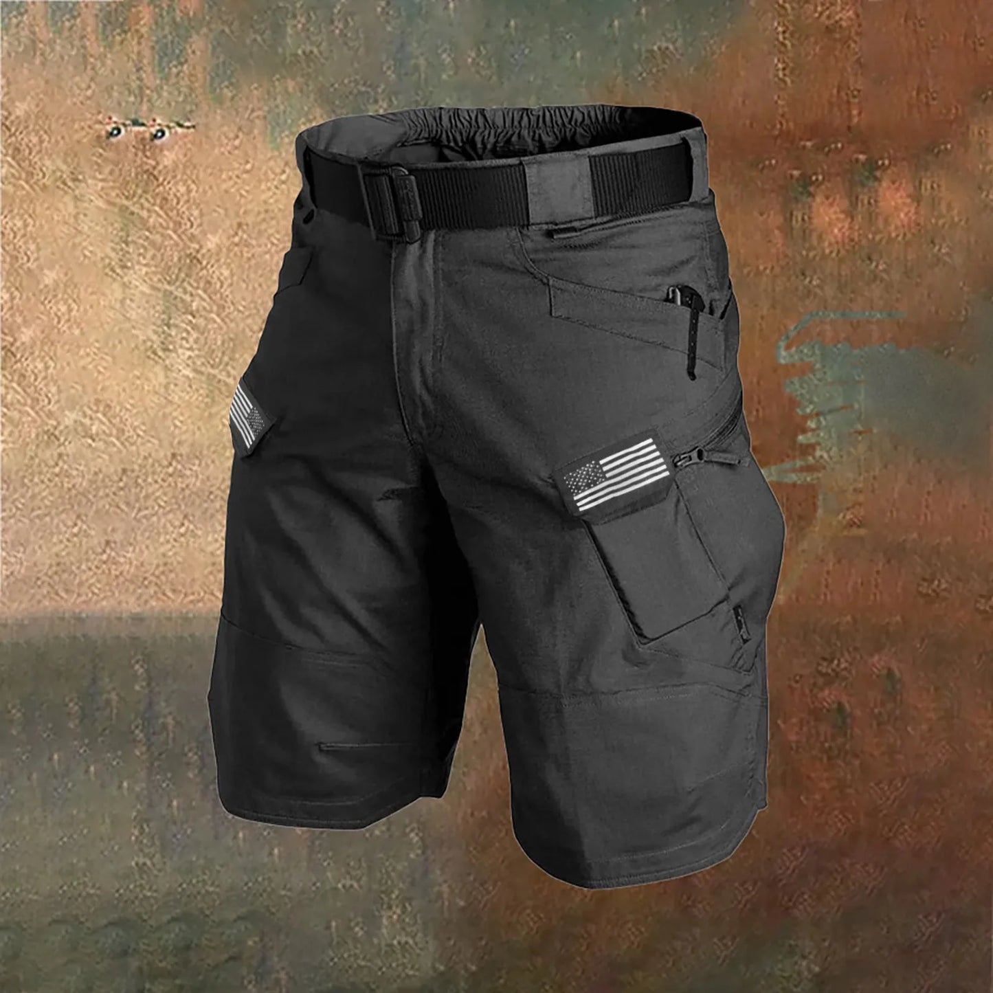 Men Tactical Cargo Shorts Waterproof Quick Dry Camo