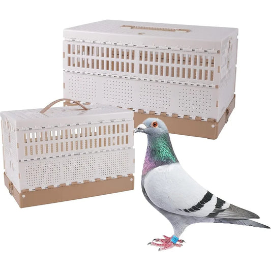 Plastic Foldable Pigeon Cage with Handle Portable Bird Travel Carrier Cage Pigeon Cage Pairing Cage Pigeon Nest Box Easy to Cle