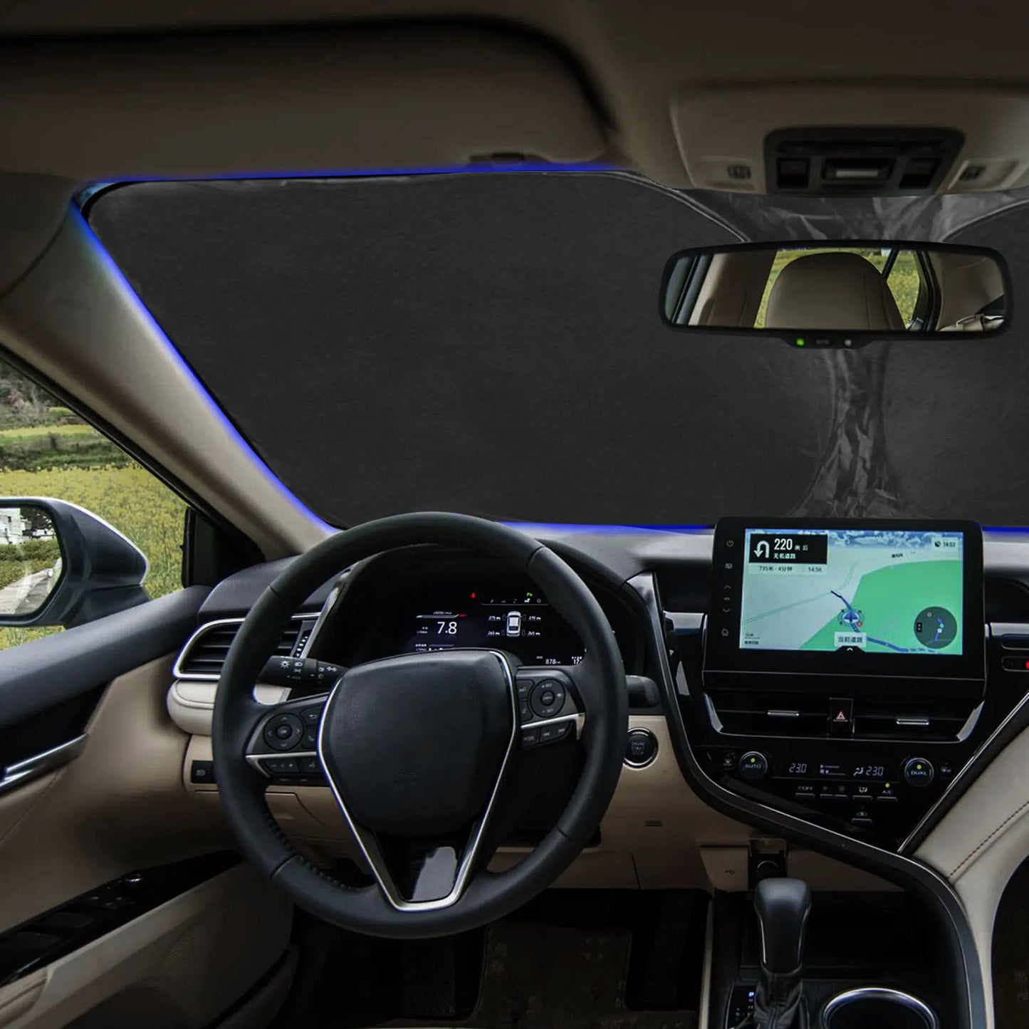 Car Windshield Sunshade Cover for Toyota Camry 2019 2020 2021 2022 2023 Auto Front Window Sun Visor UV Protection Accessories