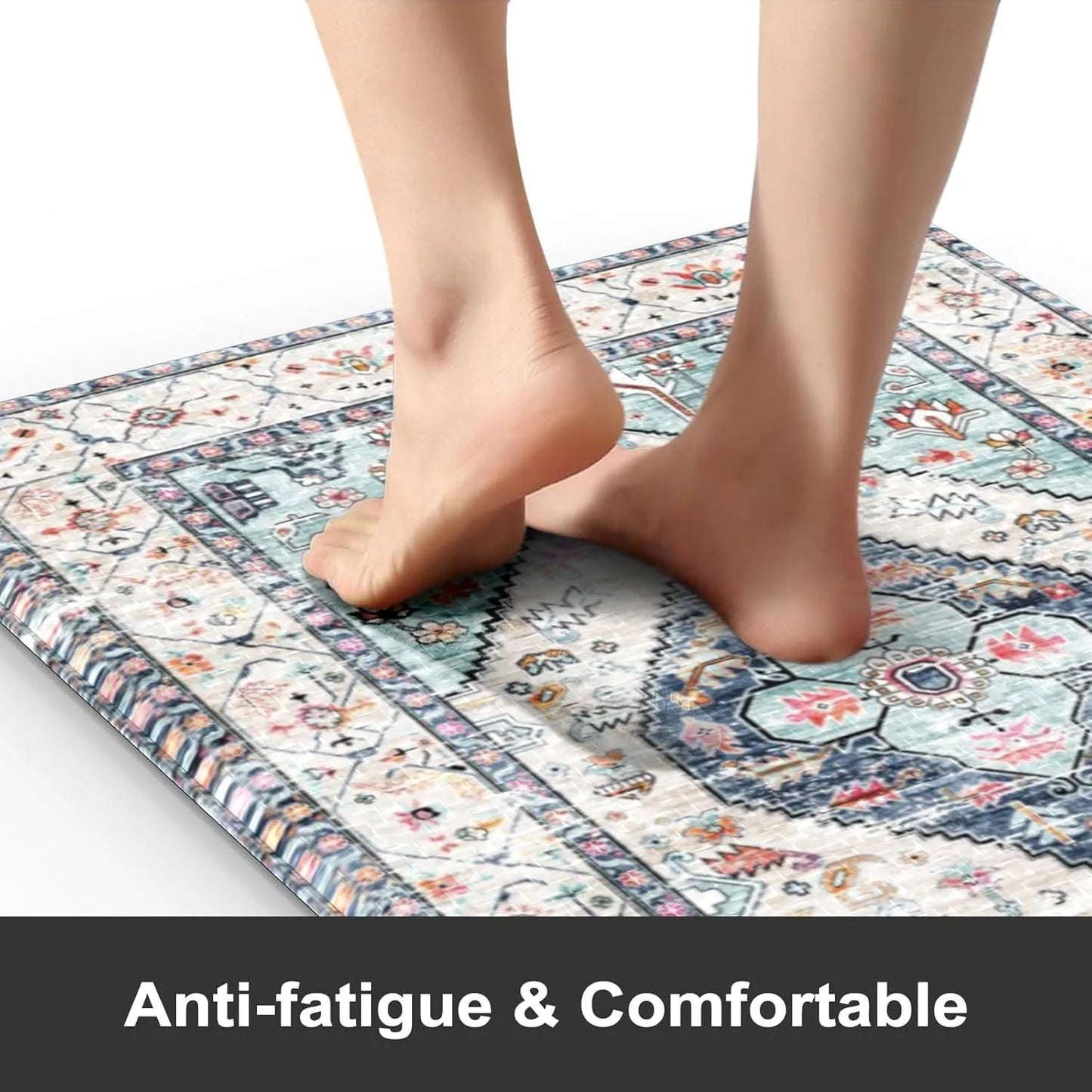 Farmhouse Kitchen Mats,Anti Fatigue Kitchen Rugs Sets of 2, Non Slip Waterproof Kitchen Floor Mats, Ergonomic