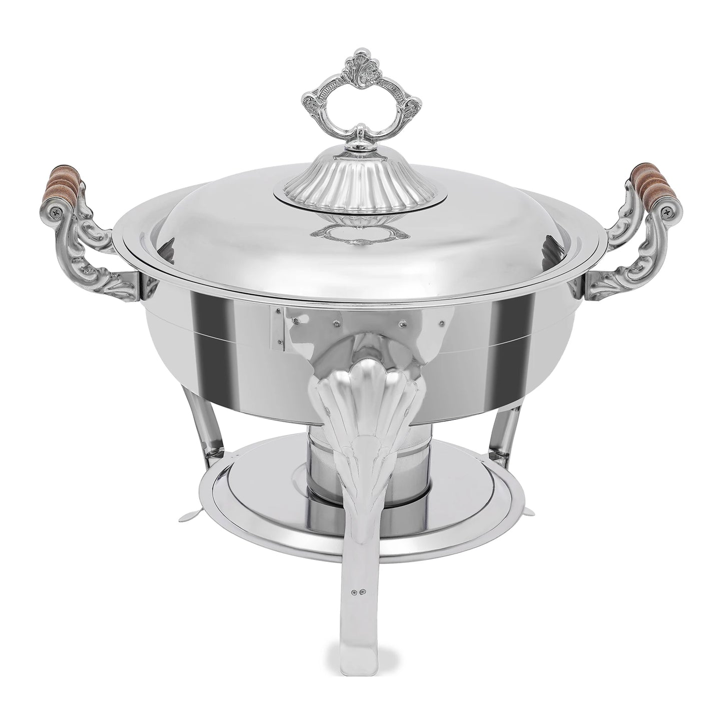 Round Chafing Dish Stainless Steel Chafing Dish Buffet Chafer Catering Chafers and Buffet Warmers with Fuel Holder