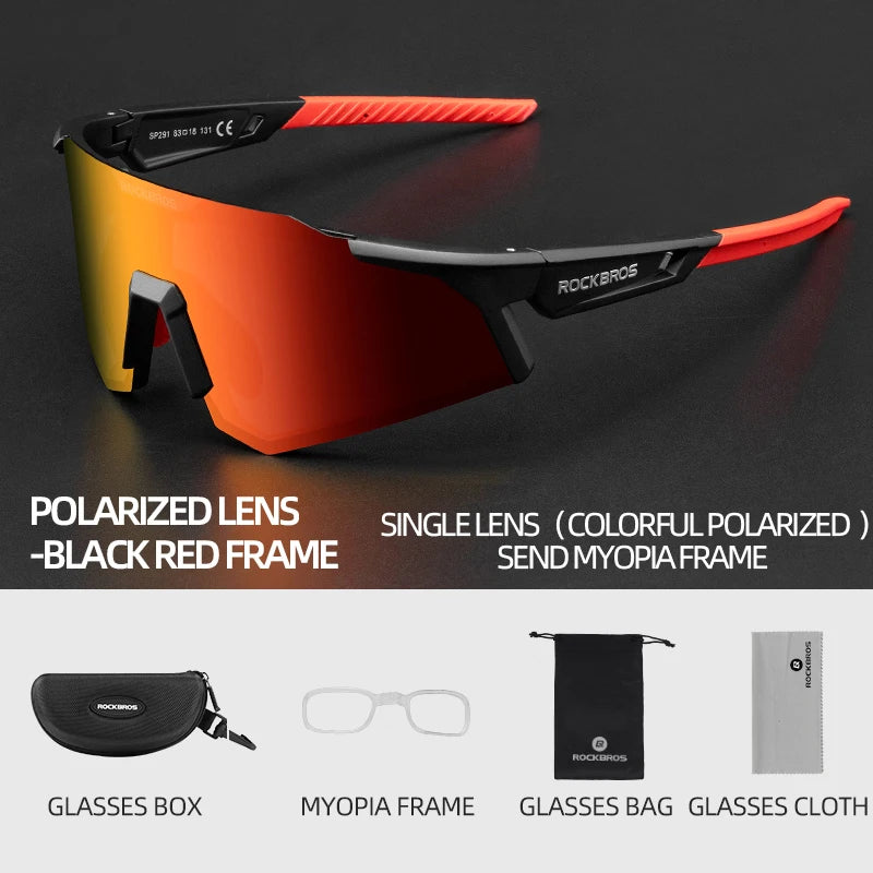 ROCKBROS Polarized Photochromic Bike Glasses Outdoor UV400 Bicycle Eyewear Sunglasses Sports MTB Road Cycling Glasses Goggles