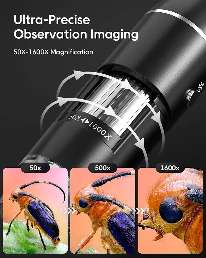 Wireless Digital Microscope 1000X Magnifier Professional USB WiFi Electronics Camera for Smartphone PCB Inspection Tools