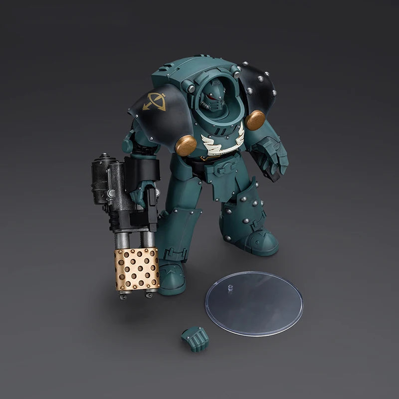 JOYTOY Warhammer The Horus Heresy Sons Of Horus Tartaros Terminator Squad Terminator With Heavy Flamer And Chainfist 1:18