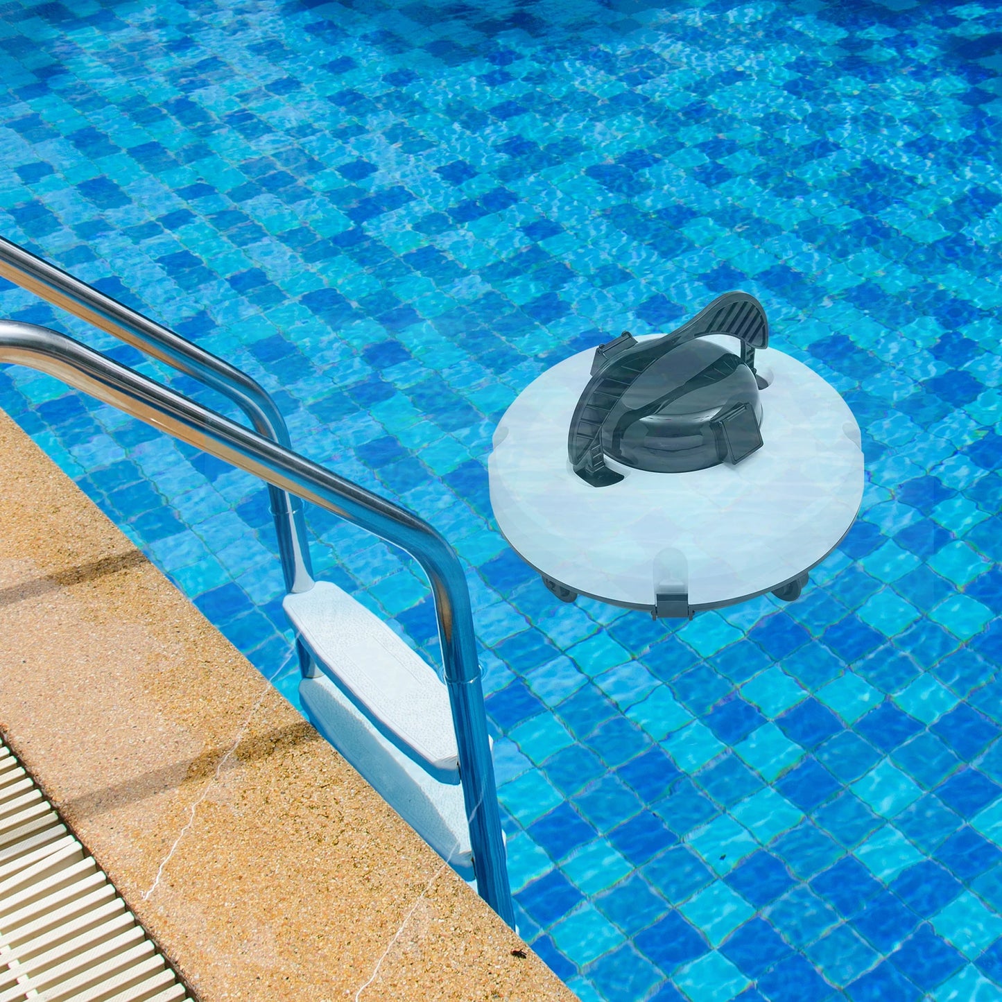 ABS IPX8 Protection level Cordless Robotic Pool Cleaner dual motor drive motors 120 Mins Runtime for  Pool up to 1076.4ft2