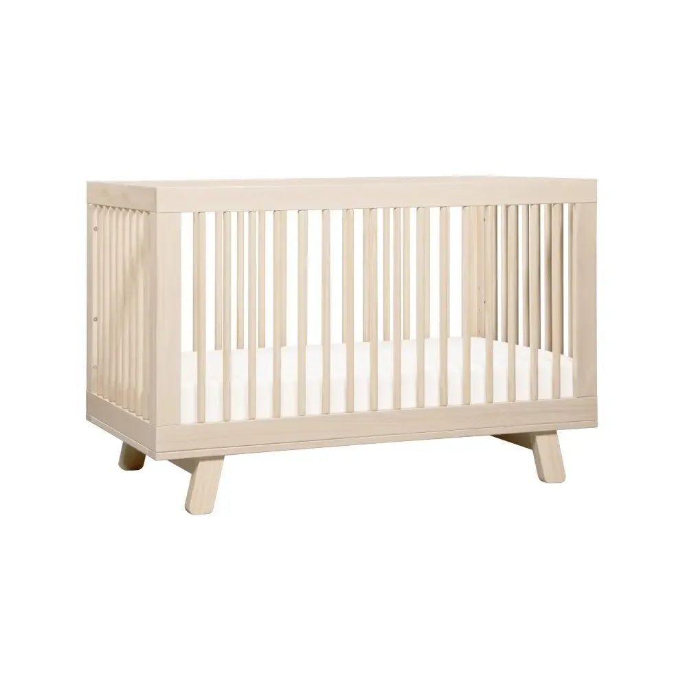 Babyletto Hudson 3-In-1 GREENGUARD Certified Convertible To Toddler And Sofa Bed 4 Adjustable Heights Wooden Baby Crib - Natural