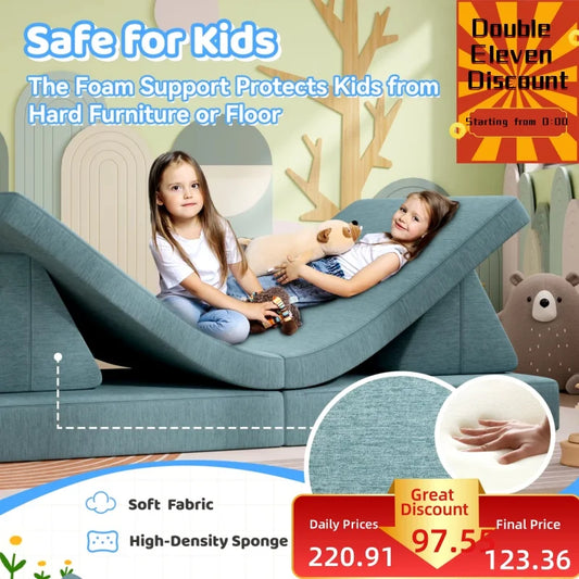 Foldable Sofa Children's Living Room Bedroom Folding Sofa Adjustable Backrest Single Backrest Office Chair Reclining Or Sitting