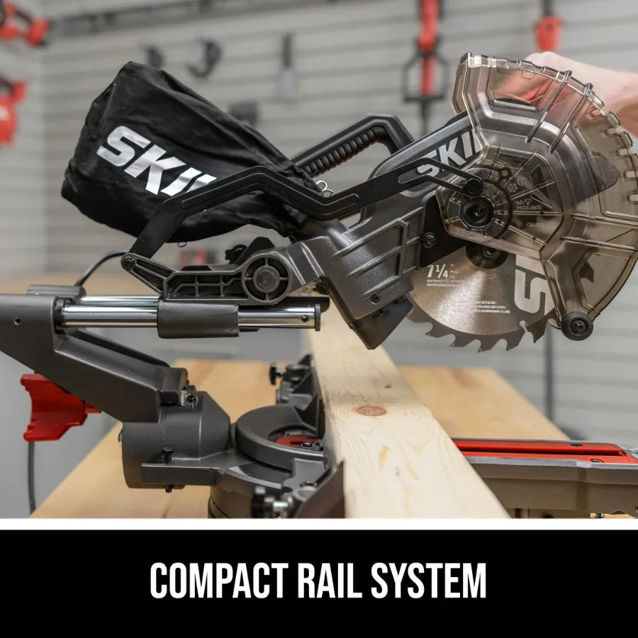 10 Amp 7-1/4" Single Bevel Miter Saw with Compact Rail System & LED Shadow Line (Stand SRS0001 Sold Separately)-MS6316-00