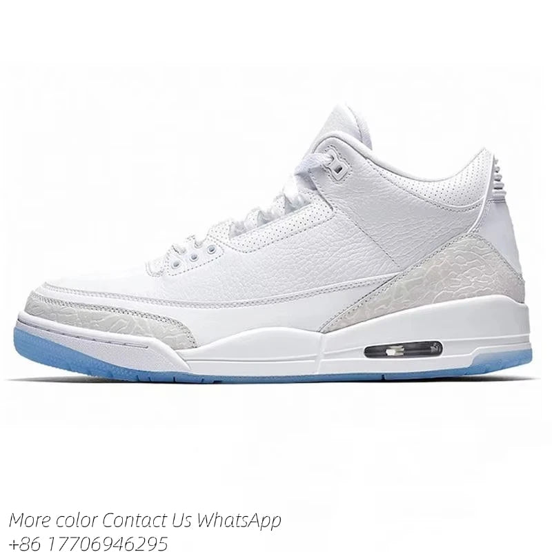 Designer 3 Shoes Sneakers 3 Blue Mens Womens 3s Black Cement Lvory Fear Pack Shoe Midnight Navy Woman Brown shoes