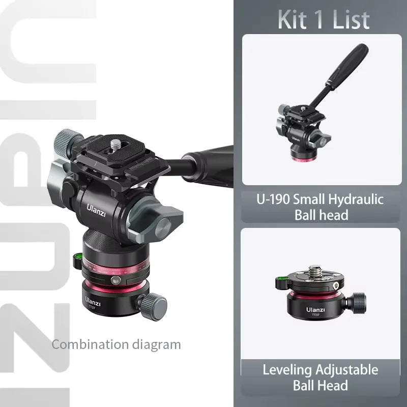 Ulanzi U-190 Fluid Hydraulic Ball Head for DSLR Tripod Arca