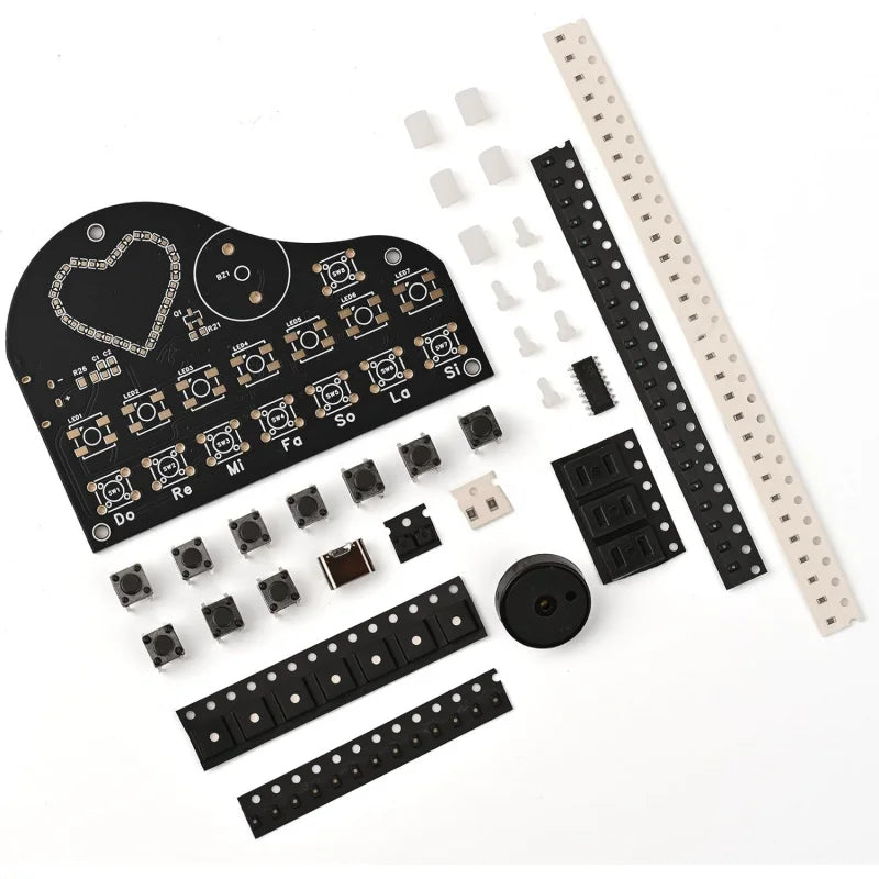 Piano Soldering Kit Learn to Solder Practice Heart Board