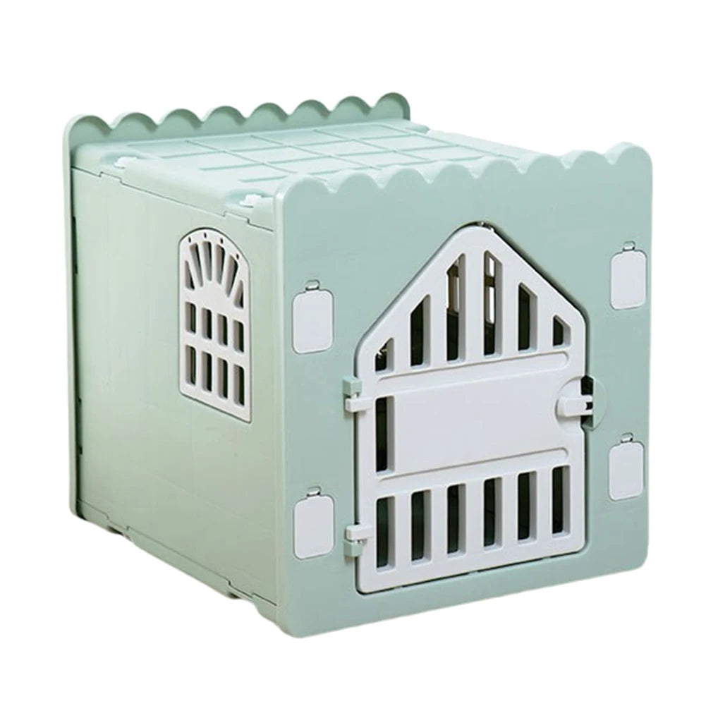 Plastic Cat House Stackable Feral Cat Shelter Waterproof Pet Shelter for Cats with Escape Door for Outdoor Indoor