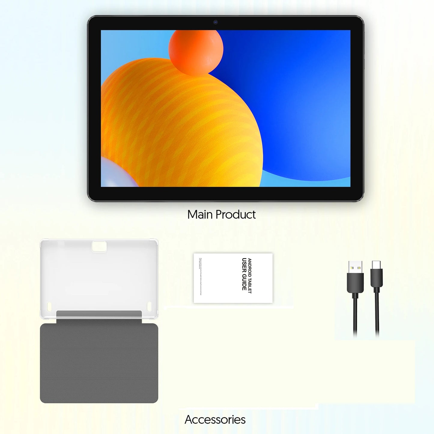 10-inch Android 13 tablet, quad-core processor, 7GB (3G+4G memory expansion) RAM+64GB ROM, dual cameras, WiFi, Bluetooth