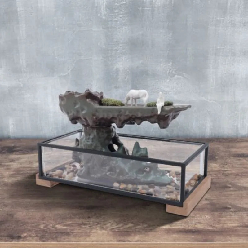 Desktop Fountain With Fish Tank Bedroom Decoration