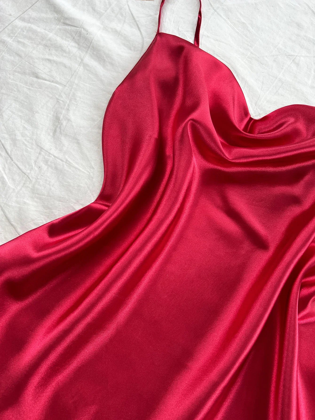 New solid color Sleepwear set sexy and comfortable halter shorts 6 piece women's pajama set