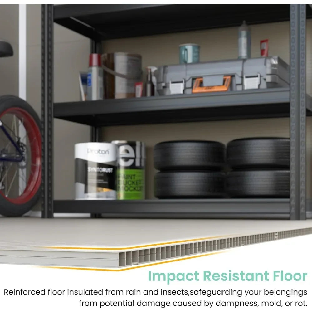 Outdoor Storage Shed 7.5x10.7 FT, Plastic Garden Shed for Bike, Garbage Can, Tool, Outside Sheds & Outdoor Resin Shed with Lock