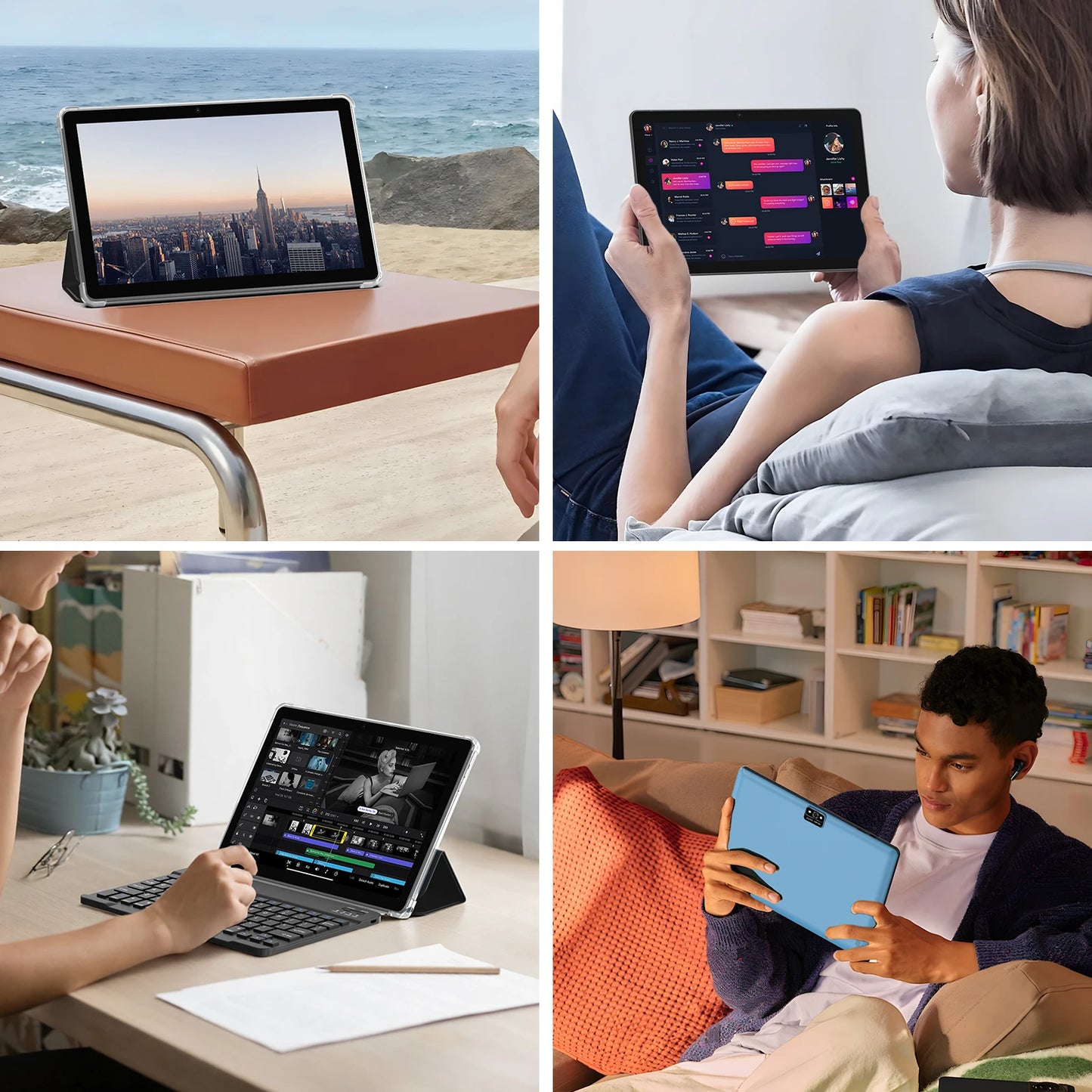 10-inch Android 13 tablet, quad-core processor, 7GB (3G+4G memory expansion) RAM+64GB ROM, dual cameras, WiFi, Bluetooth