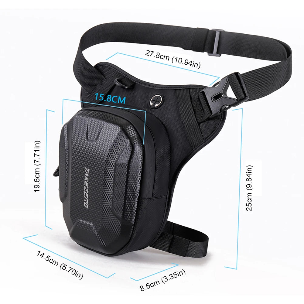 EVA Hard Shell Leg Bag Motorcycle Waist Bag Hip Bum Pack Leg Side Bag Waterproof Motorcycle Bag Backpack Outdoor Riding Cycling