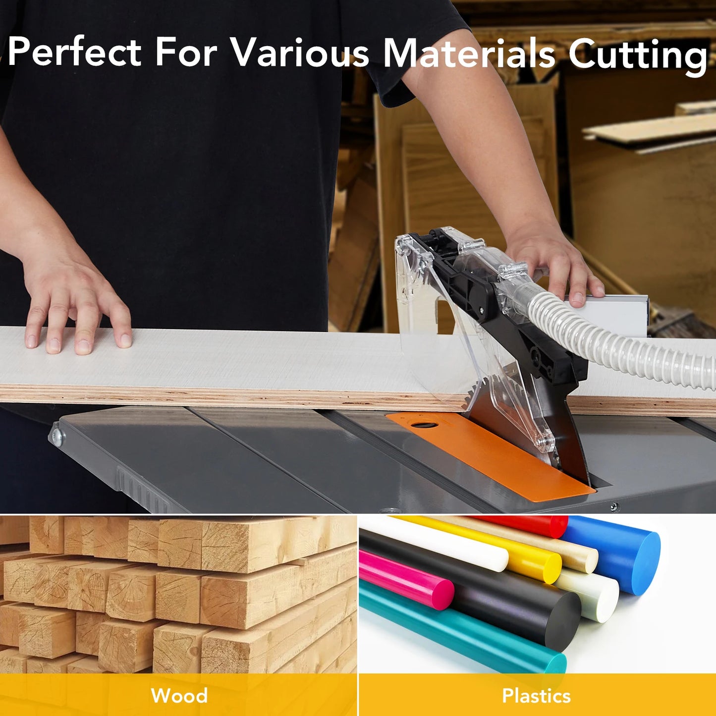 2000W Table Saw with Vacuum Function High Precision 5000RPM Cutting Speed for Professional Woodworkers and DIY Enthusiasts