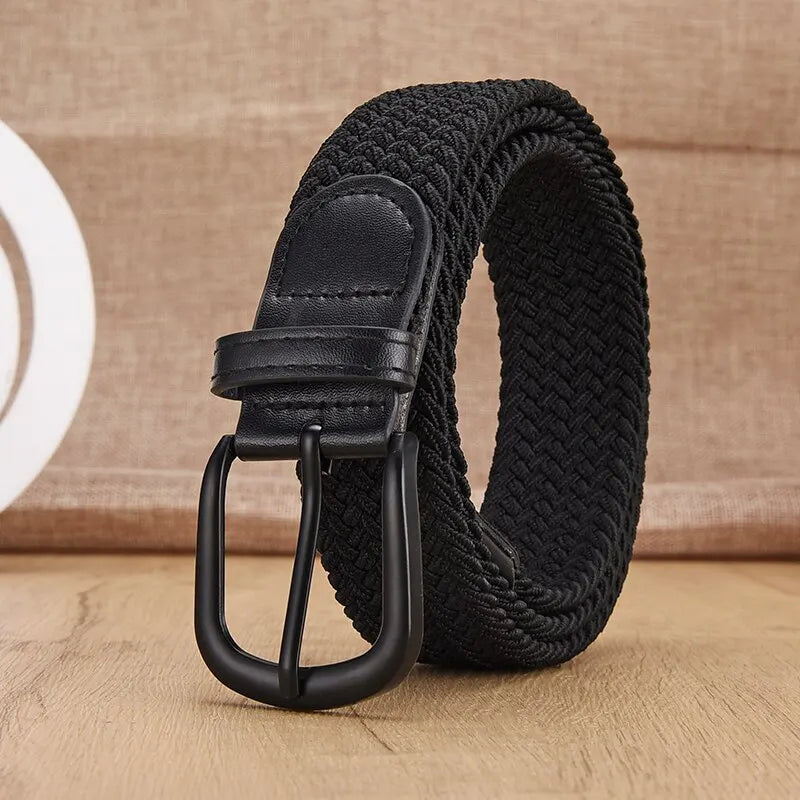 Unisex Woven Elastic Belt Casual Outdoor Sports 3.3 cm