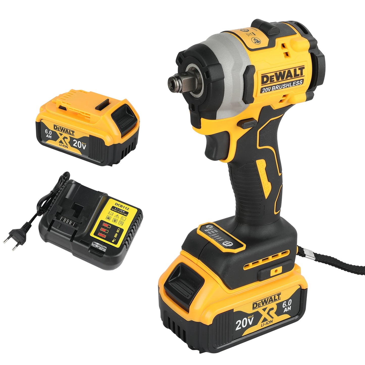 “DeWalt DCF850 - 20V Lithium - Ion Cordless Impact Wrench - High Torque, Rechargeable Power Tool for  Pros & DIYers