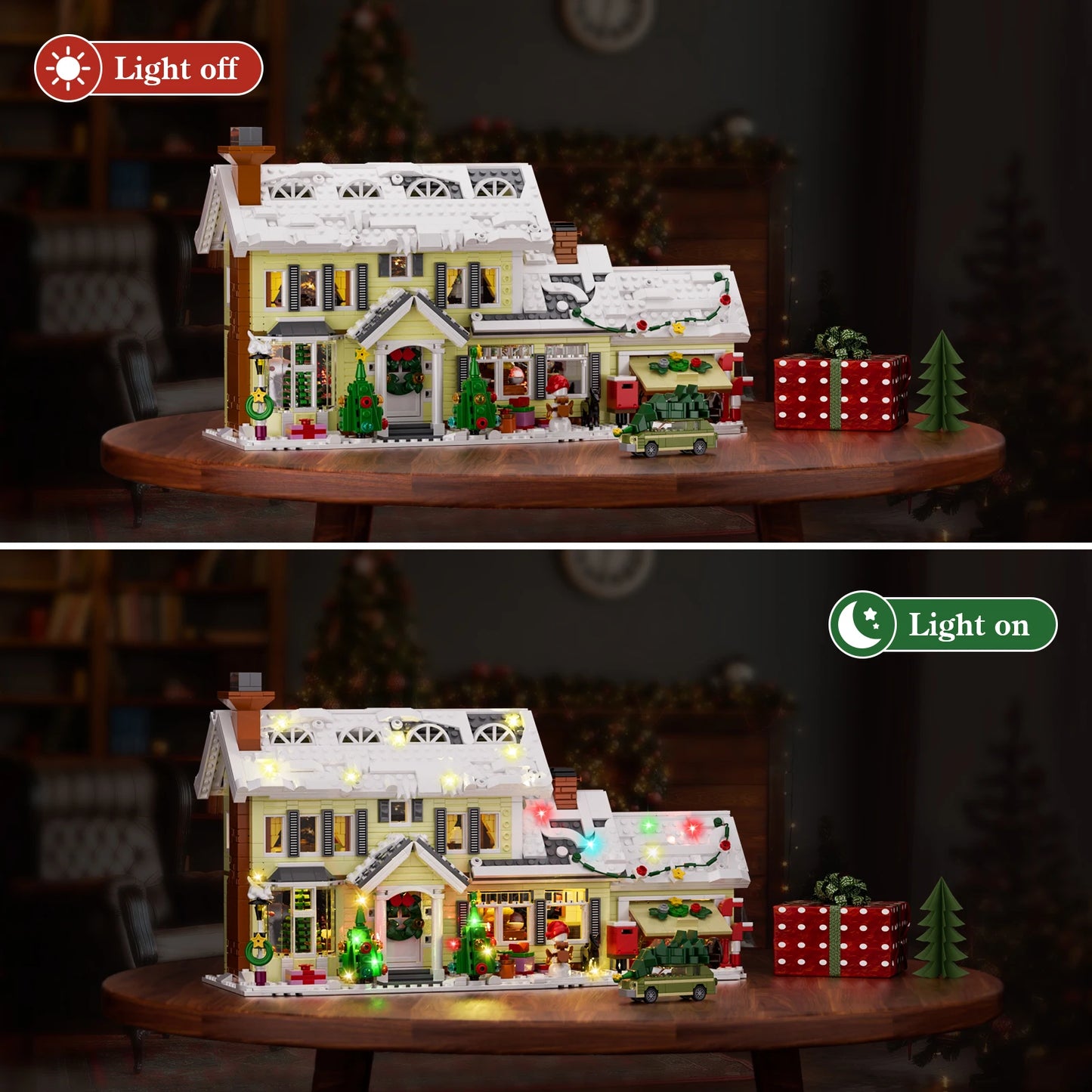 Christmas Snow Village Building Set With Clark Car 1484pcs