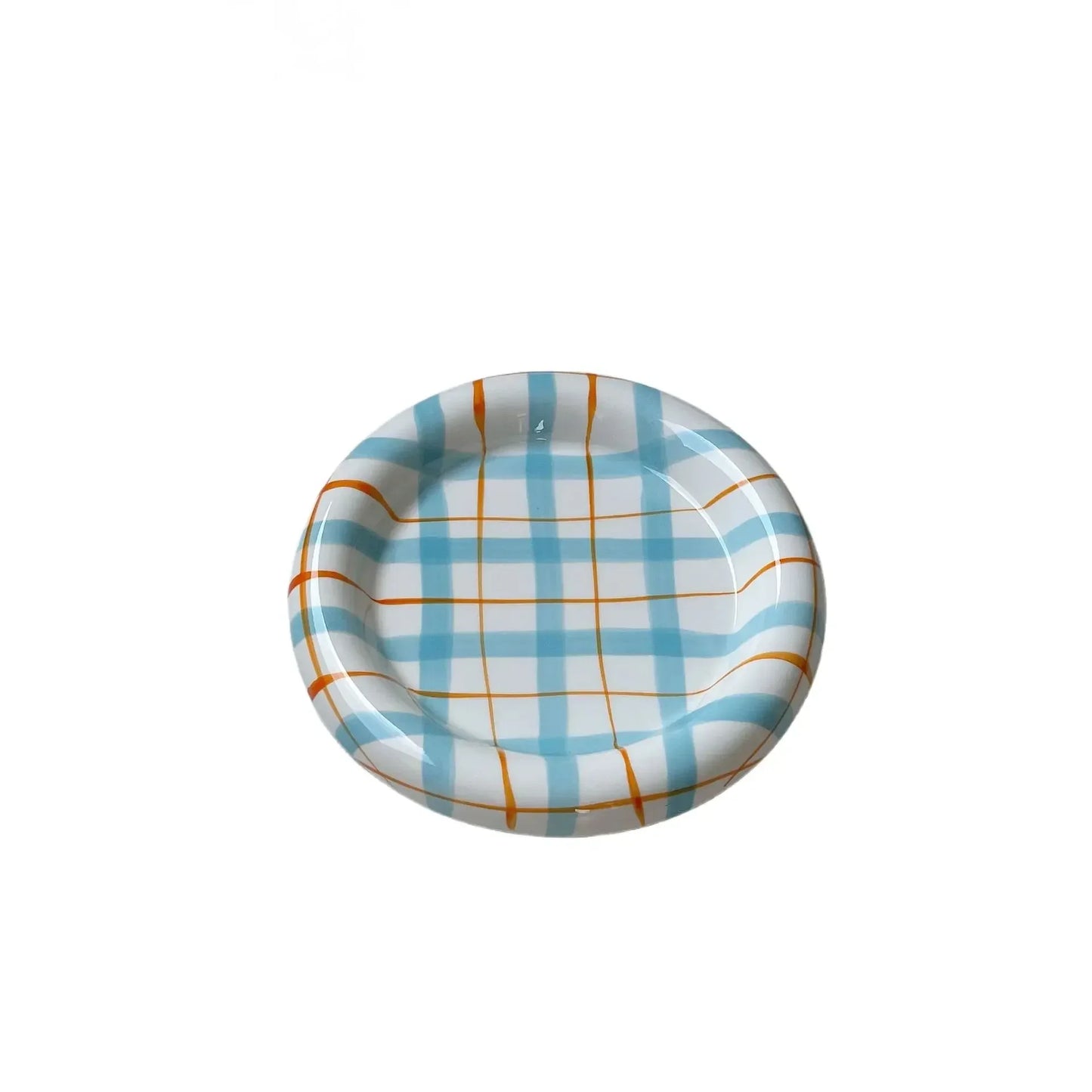 Cute Korean Ceramic Plate Unique Plate For Cake Food Dinner Breakfast Dessert Salad Decorative Dish Table Decorations Small dish