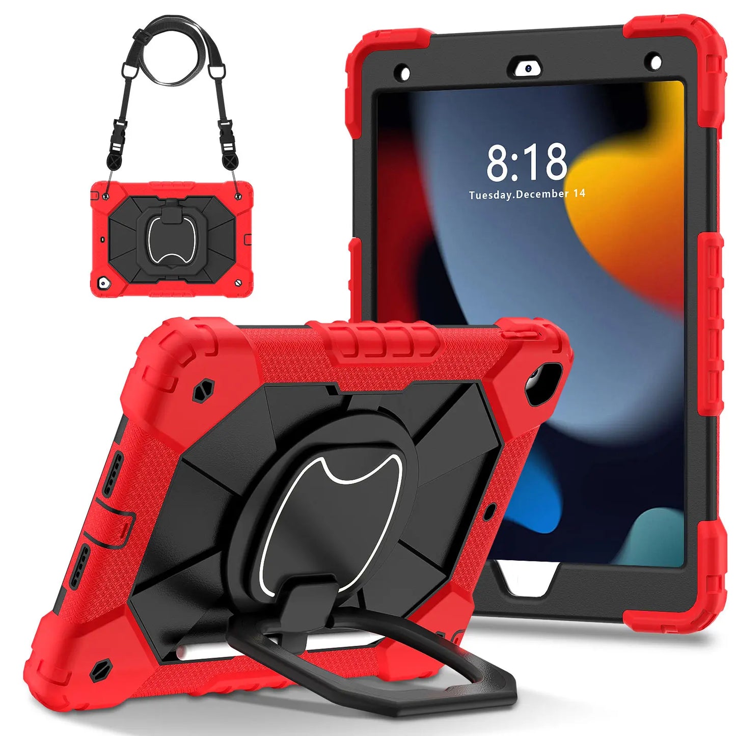 for iPad 5th/6th/7th/8th/9th/10th 2022 Air 4/5 Pro 11 Pro 9.7 Case with Pencil Holder with 360 Rotating Foldable Stand Cover