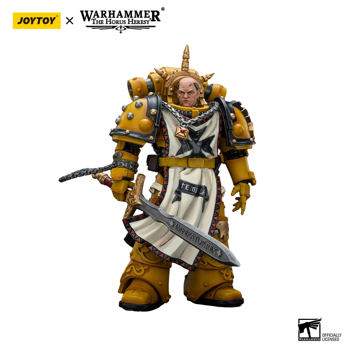 JOYTOY Warhammer 40K 1/18 Action Figure Imperial Fists Sigismund, First Captain of the Imperial Fists Anime figures Toys Model