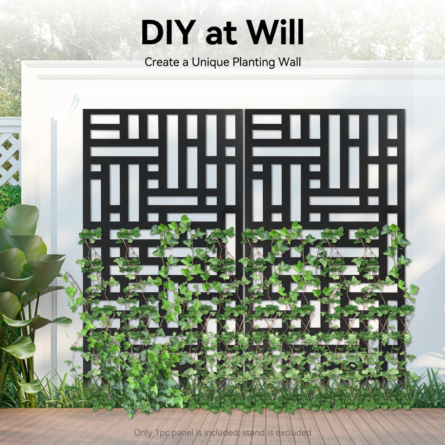 Black Decorative Outdoor Privacy Screen Panels For Patio