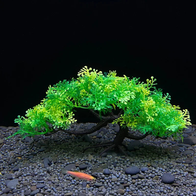 Aquarium Bonsai Tree Artificial Plant Fish Tank Decoration Freshwater Betta Goldfish Ornament