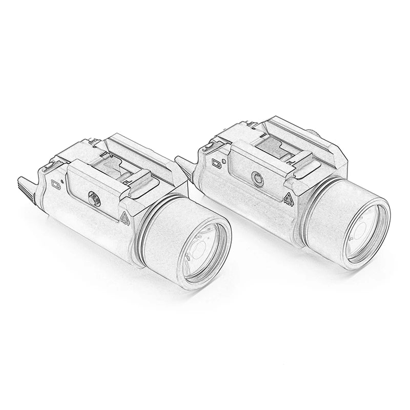 TR1/TR7/TR8 Weapon Light 1000 Lumen LED Electronic Hanging Flashlight Outdoor Shooting with Rail Locating Key Fit 20mm Rail