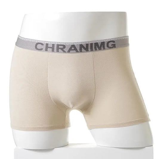 Men Letter Print Boxer Briefs Elastic Mid Waist Letter Pattern Underwear Seamless Breathable Underpants Shorts Comfortable-Soft