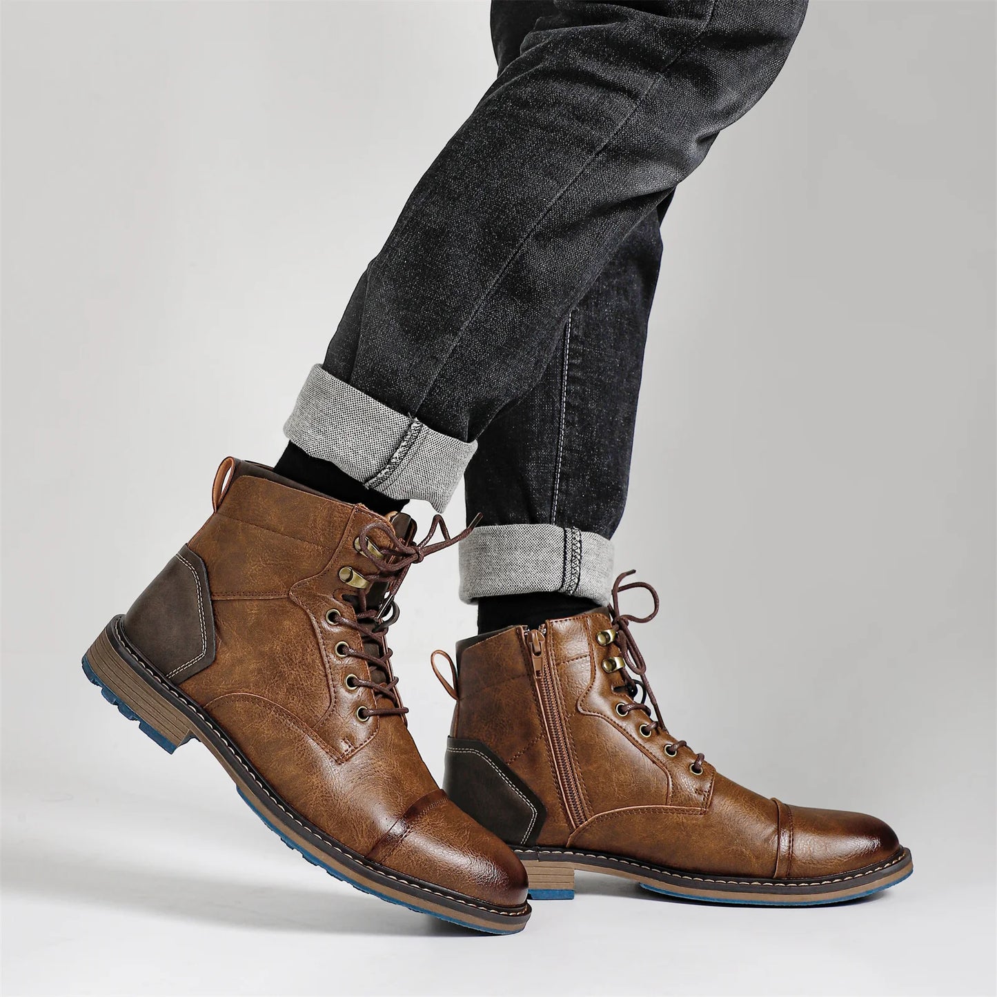 Retro Men Boots Outdoor Casual Fashion Ankle Boots Everyday
