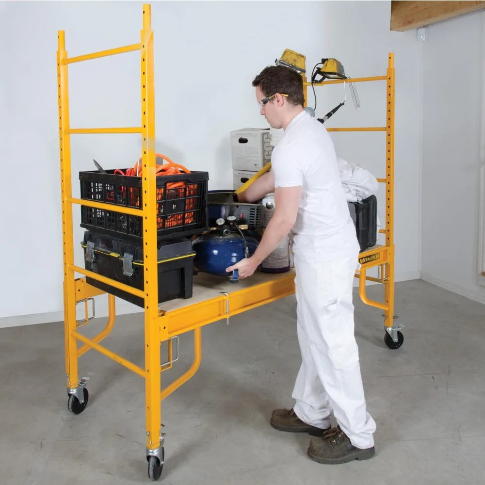 Scaffolding Platform, Bakers Scaffold Ladder Roofing Equipment, 6 ft New upgrade Upgraded version Innovative design