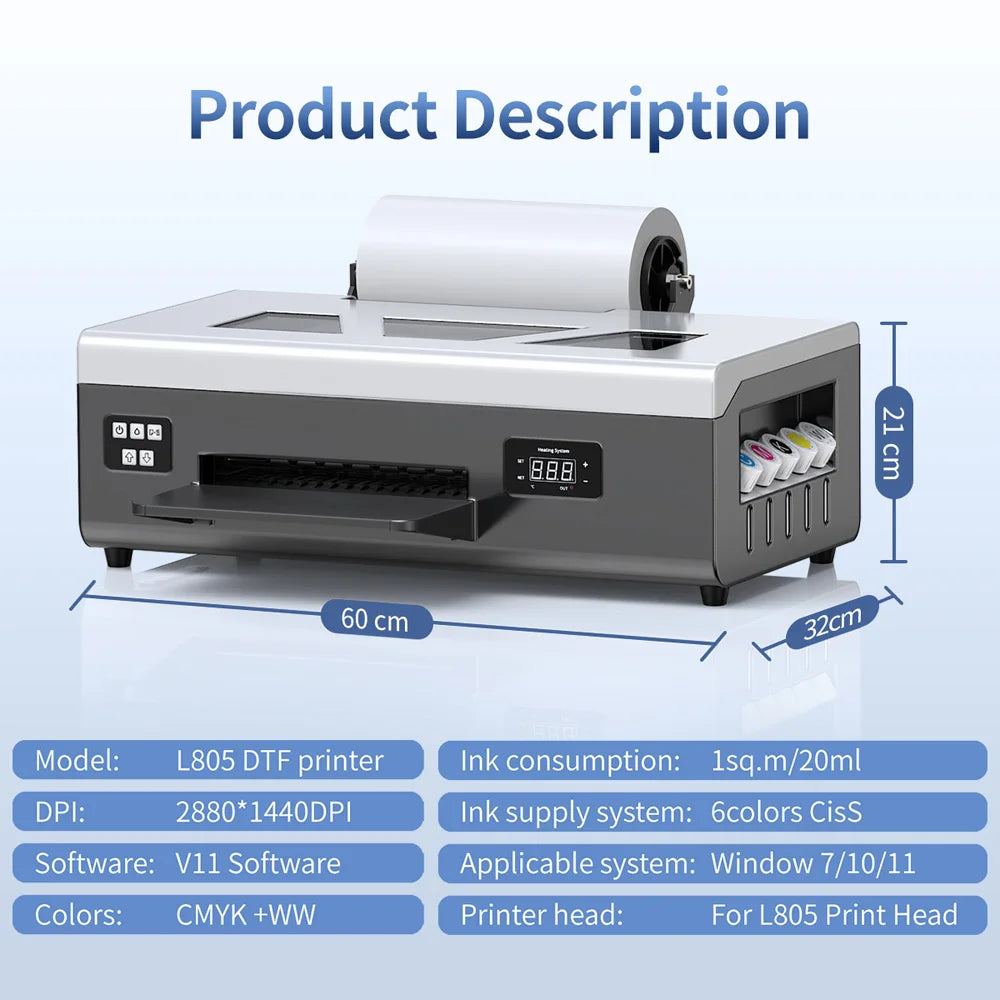 OYfame US Stock A3 A4 DTF Printer impresora UV dtf A3 For Epson XP600 T shirt Printing Machine A3 For L805 UV DTF Printer A3