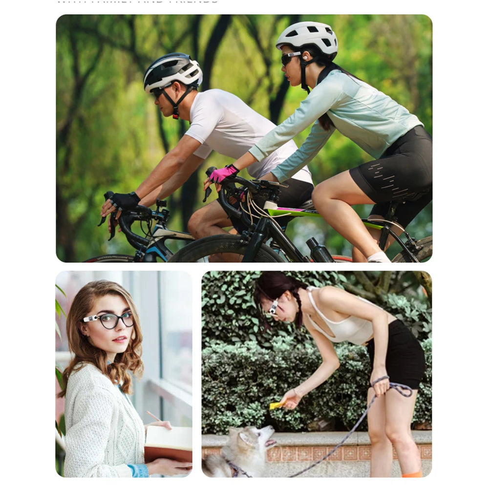 2.7K HD Glasses Camera WiFi Mini Digital Camera 0.96inch IPS Screen Motorcycle Action Cam Eyeglasses Camera for Driving Hiking