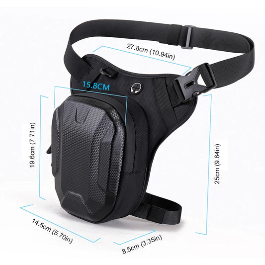 EVA Hard Shell Leg Bag Motorcycle Waist Bag Hip Bum Pack Leg Side Bag Waterproof Motorcycle Bag Backpack Outdoor Riding Cycling