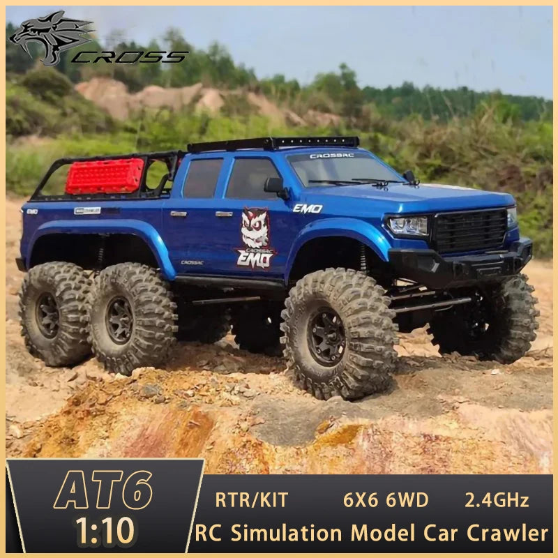US Stock 1/10 6x6 CROSSRC AT6 RC Off Road Vehicle Electric Toy Car 6WD Remote Control Crawler for Adults Hobby TH21779