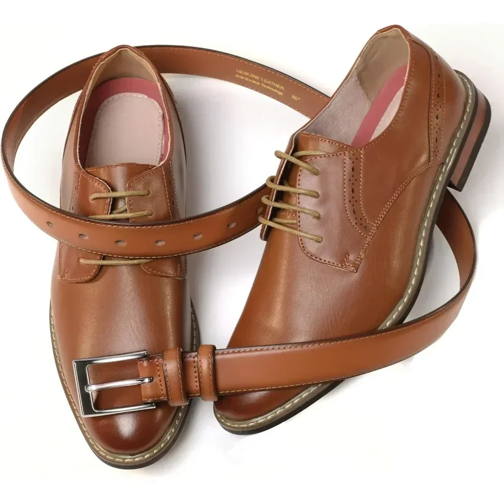 Mens Leather Belt Gift For Men Dress Shoes Companion