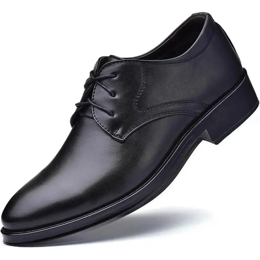 Mens Classic Matte Leather Oxfords Lace Up Dress Shoes