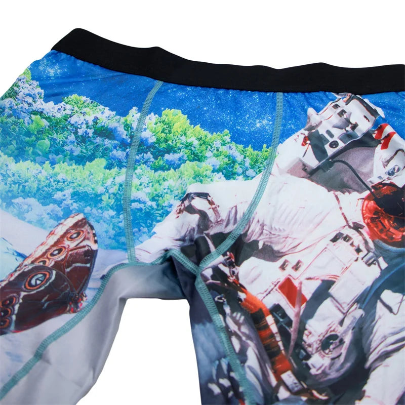 5Pcs Men Underwear Boxers Print Man Panties Lingerie Men Underpants Boxershorts Trunks Plus Size Breathable Seamless Men's Boxer