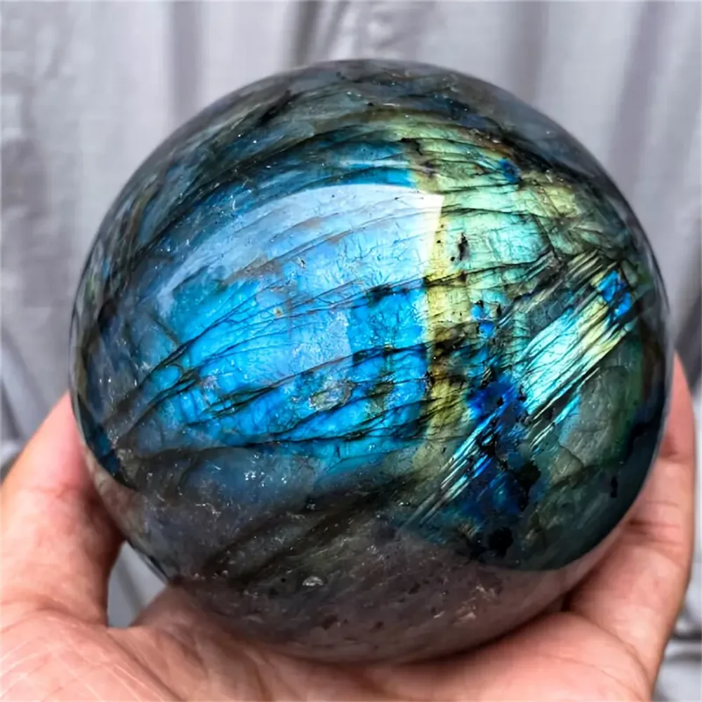 1pc astonishing blue light violet tourmaline crystal ball - natural quartz ball, used for home decoration,
