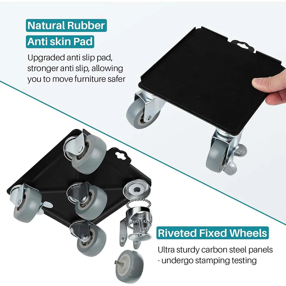 Upgrade Large Furniture Dolly, Furniture Movers With 5 360° Rotation Wheels And Brake, Maximum Load 3306LBS, Furniture Moving To