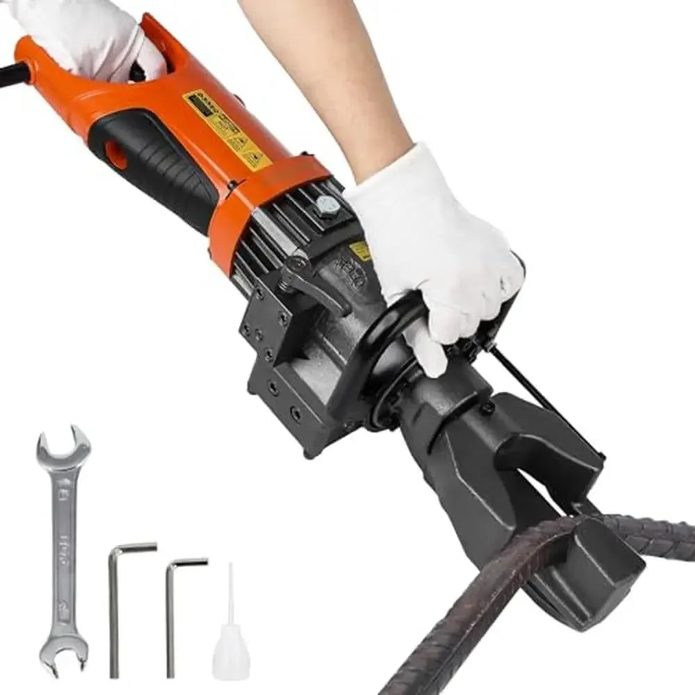 Portable Rebar Bender Tool 900W Electric Hydraulic Hand Held Steel Rod Bending Machine Angle 0-130°